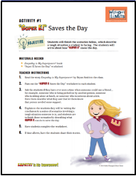 Downloadable Activity: Empathy is My Superpower - "Super E!" Saves the Day Activity